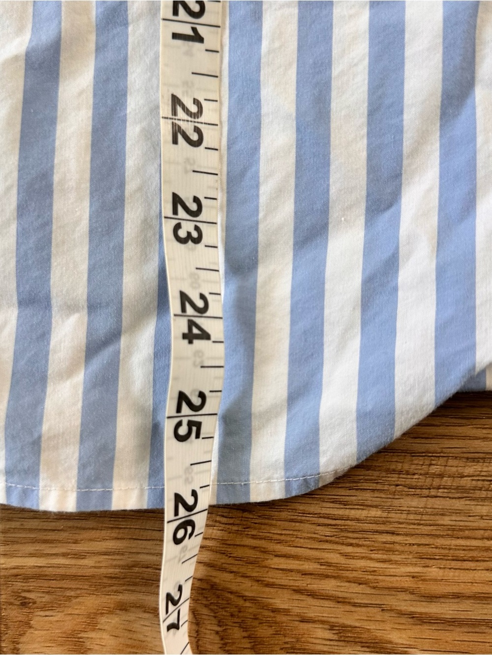 AYR The Deep End Striped Button Down Shirt Blue White Cotton XS Luxury Career - Picture 9 of 10